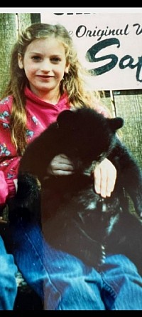Lizzy and bear cub